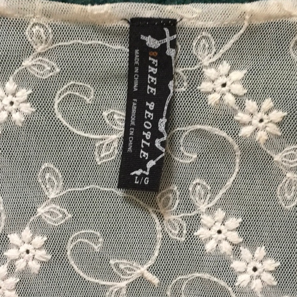 Free People lace & knit ivory top - Picture 7 of 8